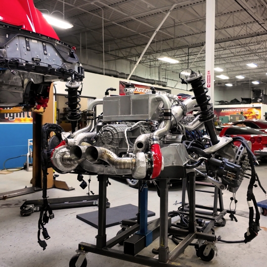 LPE C8 Corvette Stingray Stage 1 Twin Turbo Air to Water Intercooled by Huron